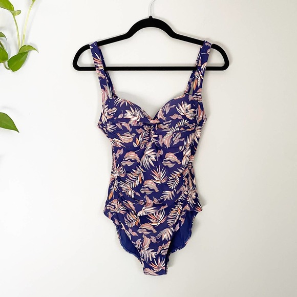 niptuck Other - NIPTUCK One Piece Floral Ruched Bathing suit Size 8